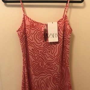 Zara Mid-Length Jacquard dress Size M